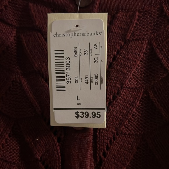 👚2/$15, 3/$18, 4/$20👚 NWT Christopher and Banks Sweater - Picture 6 of 6